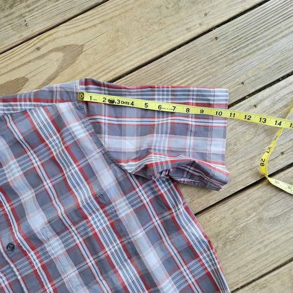 George Mens Classic Fit Button Up Short Sleeve Shirt Grey XL (46-48) - Picture 10 of 10